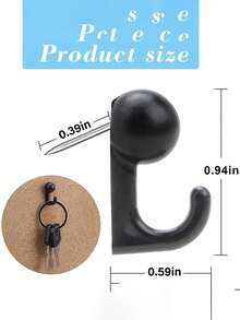 Haczyki na wciskane szpilki, plastikowe główki Haczyki na tablicę korkową Dekoracyjne pinezki na kciuki Haczyk do fototapety, tablicy ogłoszeń, ściany domowej, przyborów szkolnych do domowego biura - Wielokolorowe - Zobacz 7