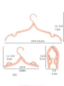 Portable Folding Clothes Hanger Foldable Travel Hangers Foldable Clothes Drying Hangers Lightweight Foldable Hangers For Dormitories, Schools, And Tourism, Household Plastic Materials Travel Accessory - Multicolor - View 6