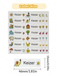 Custom Waterproof Stickers, Personalized Name Label Stickers, Custom Name Labels, Customizable Stickers, Stickers For Kids, Cute Stickers, Cartoon - Style 3 - View 3