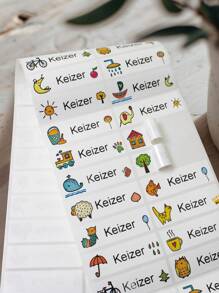 Custom Waterproof Stickers, Personalized Name Label Stickers, Custom Name Labels, Customizable Stickers, Stickers For Kids, Cute Stickers, Cartoon - Style 3 - View 5