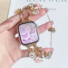 Bohemian DIY Creative Dopamine Vacation Style Bracelet Compatible With Apple Watch Band 38mm 40mm 41mm 42mm 44mm 45mm 46mm 49mm For Women, Handmade Fashion Watch Band Series For SE 10 9 8 7 6 5 4 3 2 1 Watch Strap Replacement - 898# - View 7