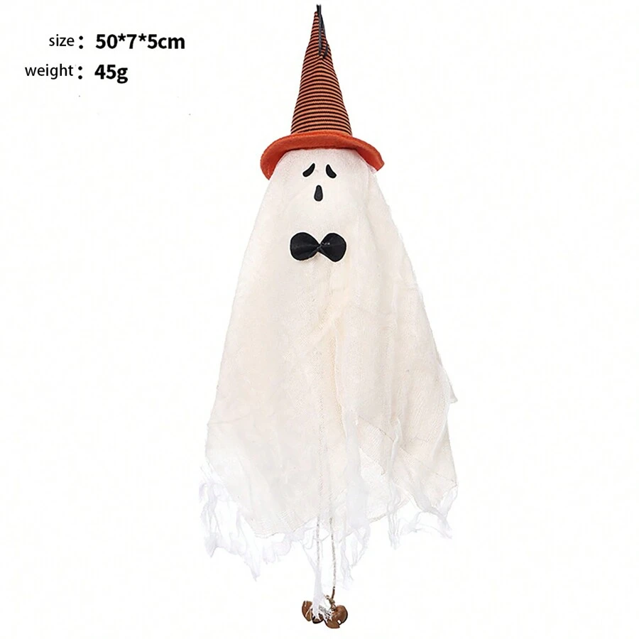 万圣节鬼魂风铃装饰飞天鬼魂装饰巫婆帽子鬼铃铛室内外装饰庭院装饰节日万圣节装饰 - 混色 - 查看 1