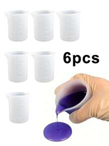100ml Silicone Measuring Cups For Resin Non-Stick Mixing Cups Glue Tools, Precise Scale Toning Cups For Resin DIY Craft Jewelry Making - 100ml Silicone Cup - View 10