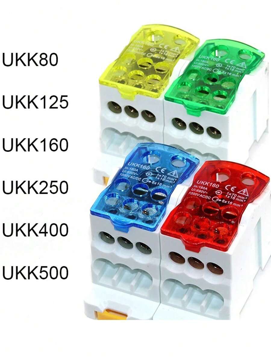 The New Listing One-Input Multiple-Output Guide Rail Junction Box UKK80A 125A 160A 250A 400A500A Zero Line Terminal Block - UK - View 1