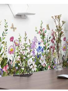 SURELIFE 1 Set de Pegatinas de Pared con Flores de Anémona Amapola Rosa - Decoración del Hogar, Pegatinas, Vinilo Decorativo para Decoraciones del Hogar, Artículos de Decoración Primaveral, Refrescan tu Hogar, Pegatinas de Decoración de Fiestas, Regalos de Cumpleaños y Graduación