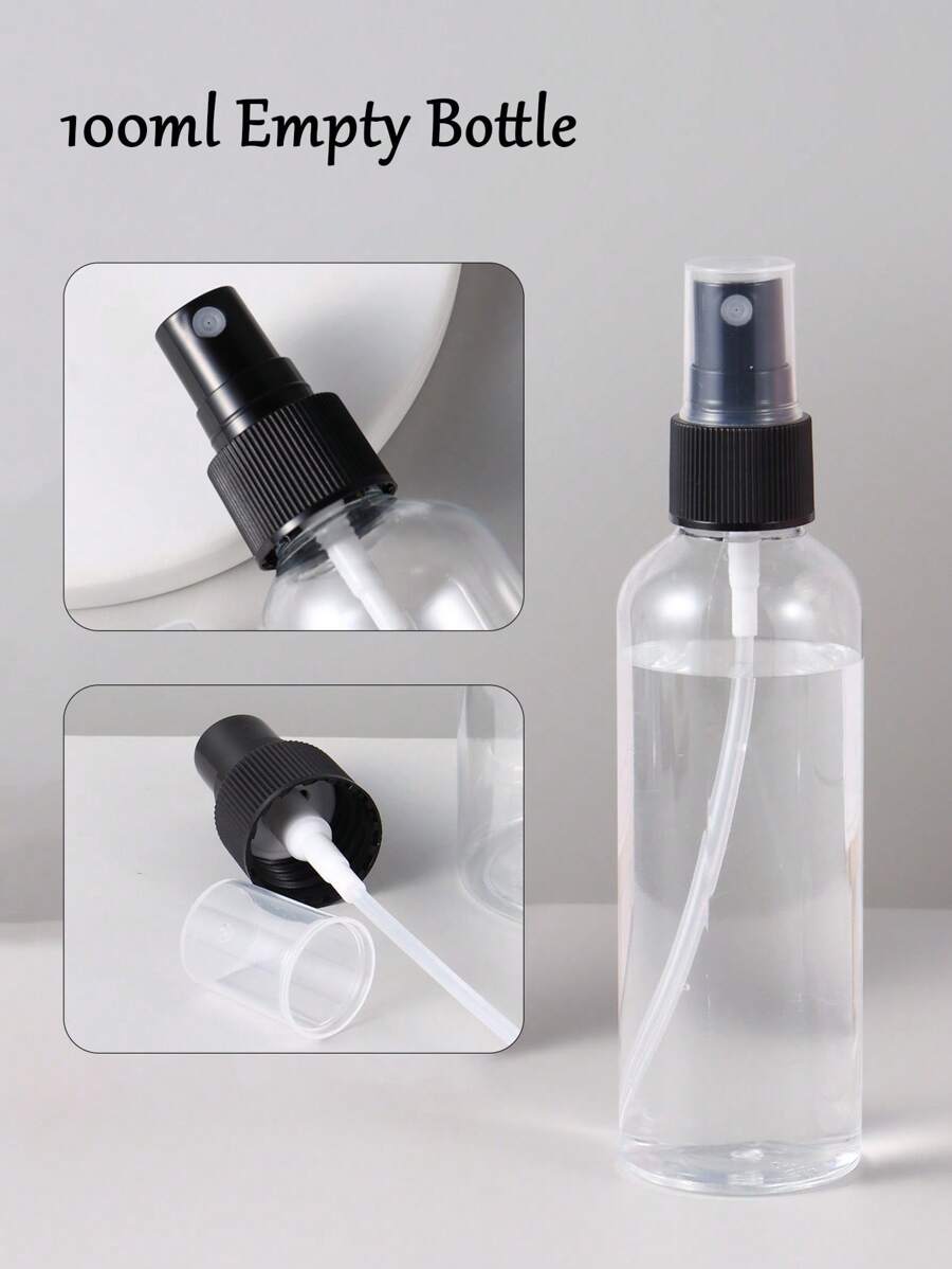 100ml Black Nail Refillable Bottles Empty Press Pump Dispenser Nail Art Polish Remover Cleaner Makeup Bottle Manicure Tool - Multicolor - View 1