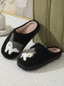 新品畅销可爱猫咪设计男女通用室内户外拖鞋，温暖舒适