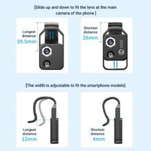 Lente de microscopio macro 200X para teléfono APEXEL, microscopio para smartphone de alta definición con lente CPL y luz LED, microscopio portátil compatible con el 98% de los smartphones, microscopio mini para smartphone, accesorio profesional para cámara de teléfono (negro, iluminación de 2 niveles, microscopio 200X con lente CPL) - Negro - Ver 10