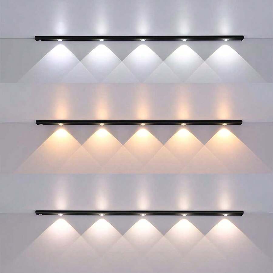 Ultra-Thin LED Strip Light, Smart Sensor Light, Triple Color Changing Light, Dressing Table/Cabinet/Bedroom/Wardrobe/Wine Cooler Lighting - 貓眼款/黑色款 - 查看 1