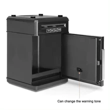 Alcancía Electrónica Para Niños Caja Fuerte Con Contraseña Billetes y Monedas - Negro - Ver 9