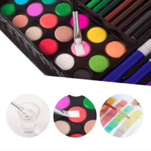 Kit De Dibujo 180 Piezas Set de Arte Lápices de Colores Con Caja de Madera - Beis - Ver 7