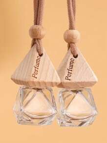 1pc Glass Fragrance Diffuser Bottle, Car Hanging Fragrance Refillable Fragrance Bottle - Multicolor - View 3