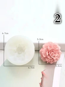 Molde de silicona con forma de flor para hacer manualmente jabones, velas y decoración, herramienta de manualidades