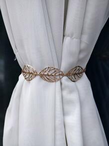 1pc/3pcs Metal Leaf Shaped Curtain Tiebacks, Adjustable Curtain Holdbacks, Home Decor Accessories - Multicolor - View 11