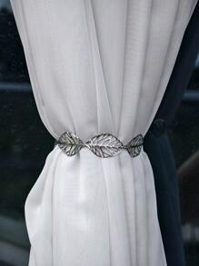 1pc/3pcs Metal Leaf Shaped Curtain Tiebacks, Adjustable Curtain Holdbacks, Home Decor Accessories - Multicolor - View 8