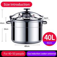 18-44cm Aluminum Alloy High Pressure Cooker, Commercial Large Capacity Extra Large Size, Suitable For Gas & Induction Cooktop, For Hotel, Banquet And Multi-Person Use Seafood Boil - Black - View 10