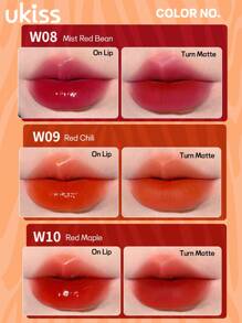 ukiss Milky Mist Texture Lip Glaze, Quickly Turns Matte After Application, Silky Matte Lipstick, High Pigmentation, Long-Lasting Without Smudging, Lightweight And Weightless, Liquid Lipstick, Smooth And Delicate, Long-Lasting Color - #W07 Dragon Fruit - View 7