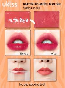 ukiss Milky Mist Texture Lip Glaze, Quickly Turns Matte After Application, Silky Matte Lipstick, High Pigmentation, Long-Lasting Without Smudging, Lightweight And Weightless, Liquid Lipstick, Smooth And Delicate, Long-Lasting Color - #W07 Dragon Fruit - View 4