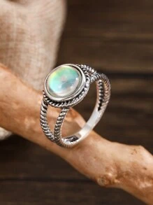 1 Pair Creative Vintage Boho Wedding/Engagement Rings Suitable For Daily Wear By Women - Antique Silver - View 3