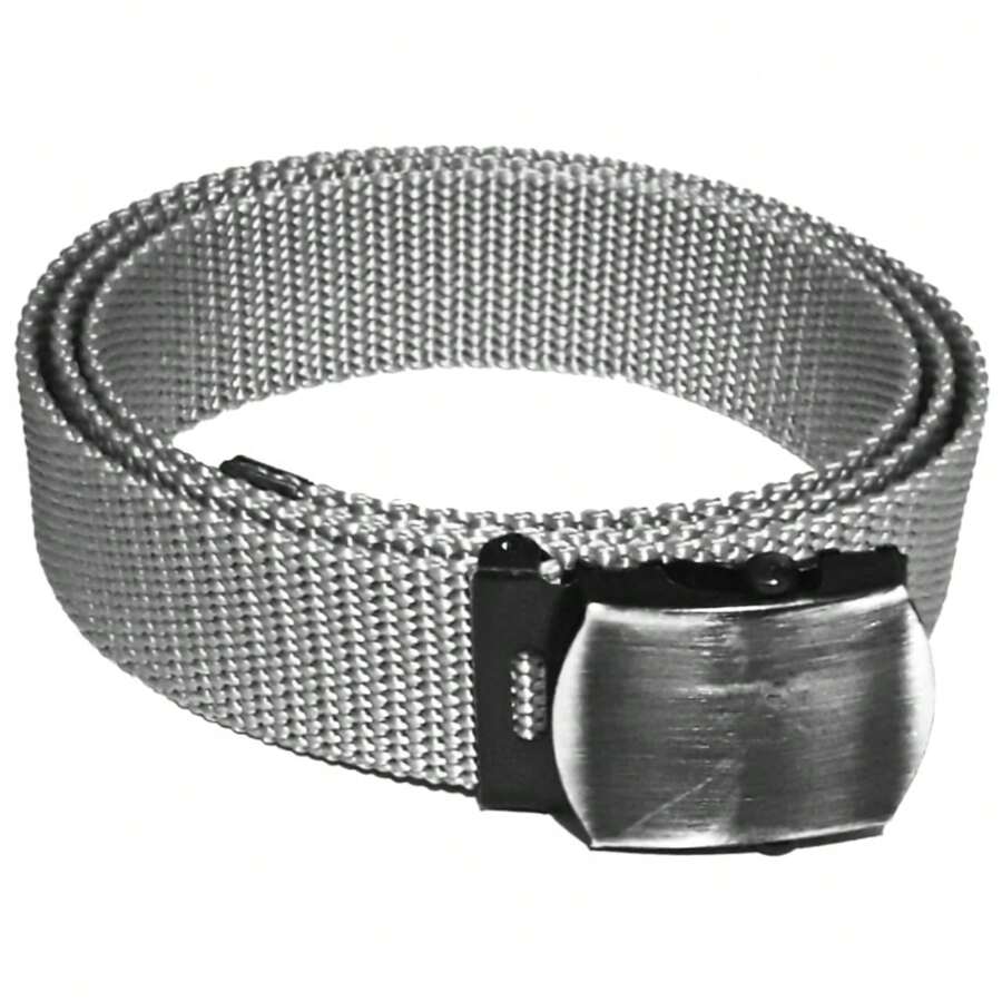 Slim Sport Belt Polyester Metal Buckle Various Colors Resistant - 灰色 - 查看 1