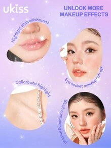 ukiss UKISS 1.5g Shimmer Liquid Eyeshadow, Shimmer, Long-Lasting Bright Shimmer Eyeshadow, Light, Smooth