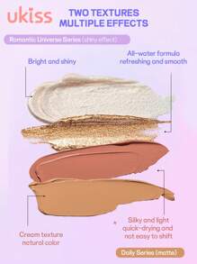 ukiss UKISS 1.5g Shimmer Liquid Eyeshadow, Shimmer, Long-Lasting Bright Shimmer Eyeshadow, Light, Smooth