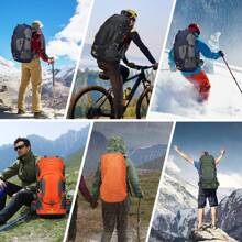60L Waterproof Hiking Backpack For Men - MultiFunctional Travel Bag With Rain Cover, Adjustable Straps & Multiple Compartments, Perfect For Outdoor Adventures, Camping, And Dad Gifts - Green - View 10
