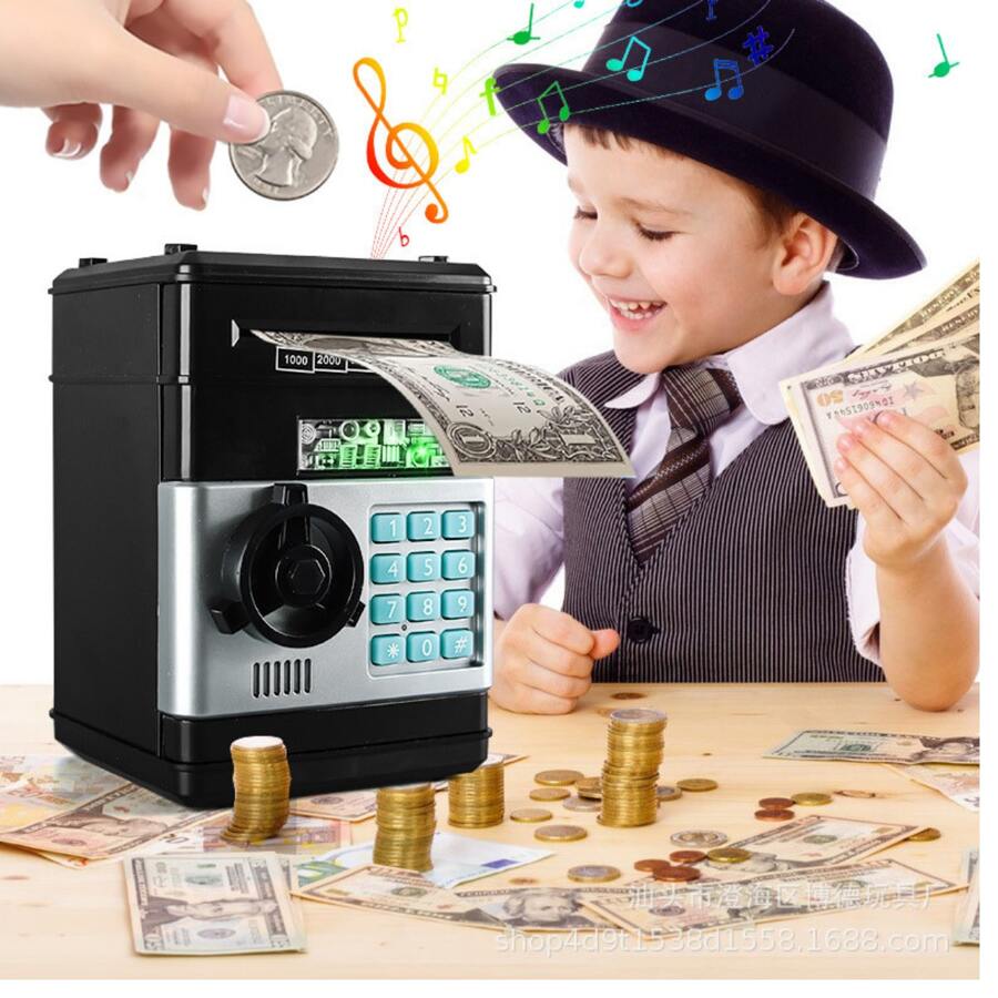 Alcancía Electrónica Para Niños Caja Fuerte Con Contraseña Billetes y Monedas