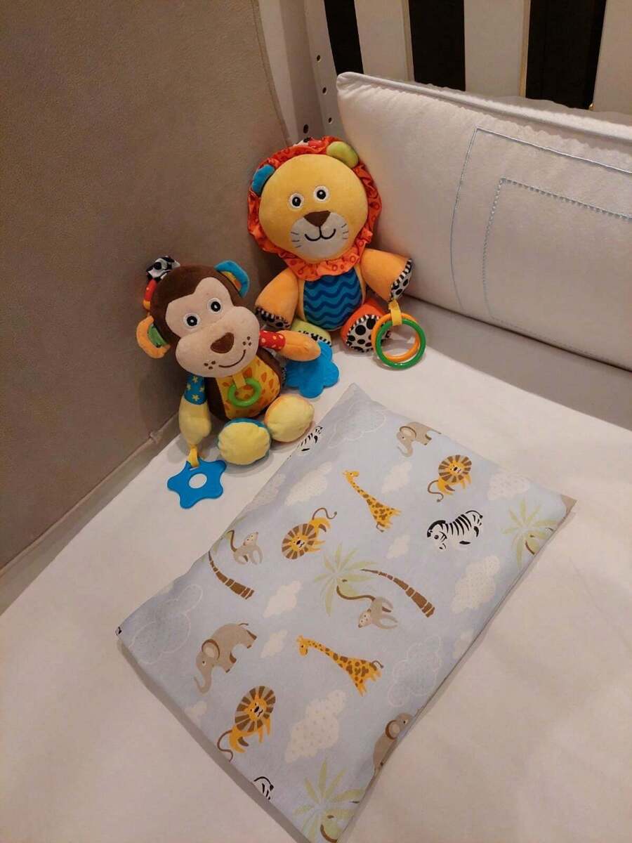Fronha para bebê recem nascido - Safari - Azul bebê - Visão 1