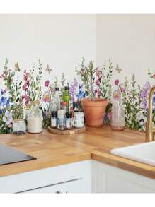 SURELIFE 1 Set de Pegatinas de Pared con Flores de Anémona Amapola Rosa - Decoración del Hogar, Pegatinas, Vinilo Decorativo para Decoraciones del Hogar, Artículos de Decoración Primaveral, Refrescan tu Hogar, Pegatinas de Decoración de Fiestas, Regalos de Cumpleaños y Graduación