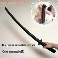 Đồ chơi kiếm Samurai có thể mở rộng in 3D, kiếm xoắn ốc có thể thu vào bằng trọng lực, đồ chơi vũ khí chiến binh giảm căng thẳng, Katana, kiếm, vũ khí - Nhiều màu - Xem 9