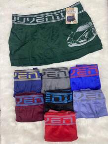 Bóxer juvenil de microfibra cortos Paquete De 6 Pzas Microfibra 8-10 y 12-14  surtido en colores - Multicolor - Ver 3