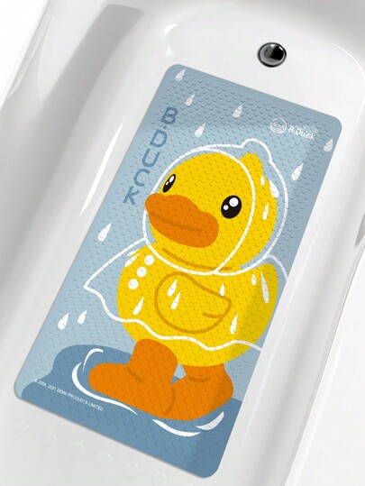 B. Duck 1 pezzo Tappetino da doccia spesso autorizzato B.DUCK, stile cartone animato anatra, tappetino antiscivolo per vasca da bagno con forti ventose, lavabile in lavatrice, accessori per il bagno, decorazione bagno