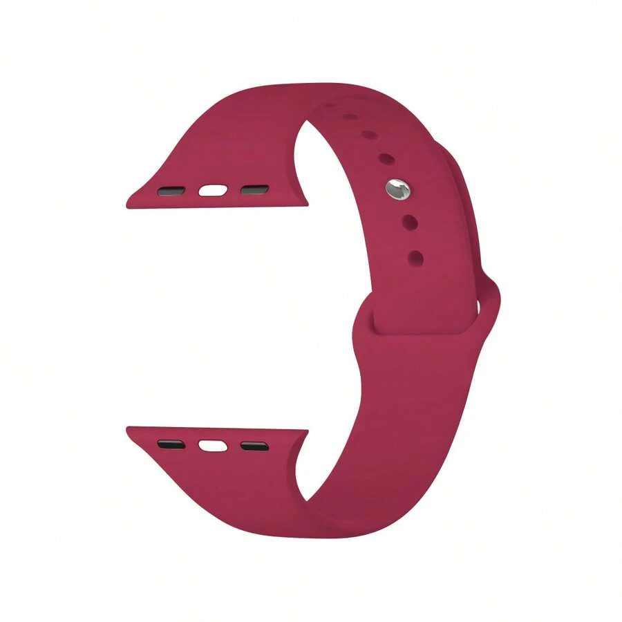 运动硅胶表带兼容 Apple Watch 表带 40mm 38mm 41mm 44mm 45mm 46mm 42mm 49mm S/M 女士男士，玫瑰粉色柔软腕带防水替换运动表带兼容 Apple Watch 表带系列 Ultra 10 9 8 7 6 5 4 3 2 1 SE 作为返校学生的礼物 - 玫紅色 - 查看 1