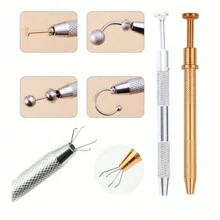 1PC 4 Claws Ball Bead Holder, Pick-Up Tool, Crystal Prong Tweezers Catcher Grabbers With 4 Claws, Piercing Jewelry Making Grasping Tools, Tools For Men - Multicolor - View 5