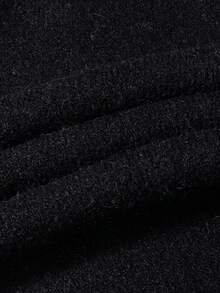 ANDREILEEANDREILEE 春秋冬新款男士街头美式风格个性化时尚设计熔化效果字母图案提花工艺做旧破洞黑色长袖毛衣圆领休闲宽松插肩套头针织衫 - 黑色 - 查看 7