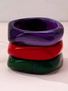 1 pièce Bracelet jonc en résine coloré et élégant de style vintage pour femmes