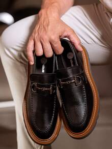 Men's Moccasin Tractored Sole With Bridle Comfort And Elegance Men's Casual Social Shoe Modern - 黑色 - 查看 3