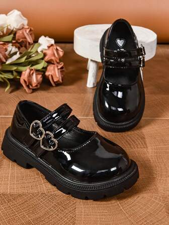 1 双女童公主鞋，新款春秋季儿童鞋，适合小女孩软底时尚皮鞋