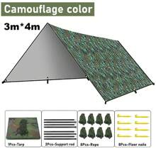 Lona impermeable duradera para camping - impermeable, ligera y versátil, resistente a los rayos UV y con resistencia al agua de 3000 mm para refugio a prueba de lluvia - Multicolor - Ver 12