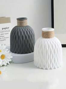 1 Pezzo Vaso da fiori con texture ondulata, decorazione per la casa, decorazione per feste e matrimoni