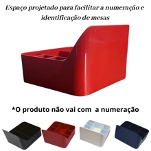 Kit 4 Napkin Holder Sachet Cruet Table Counter Countertop Organizer Multipurpose Holder With Dividers - 紅色 - 查看 5