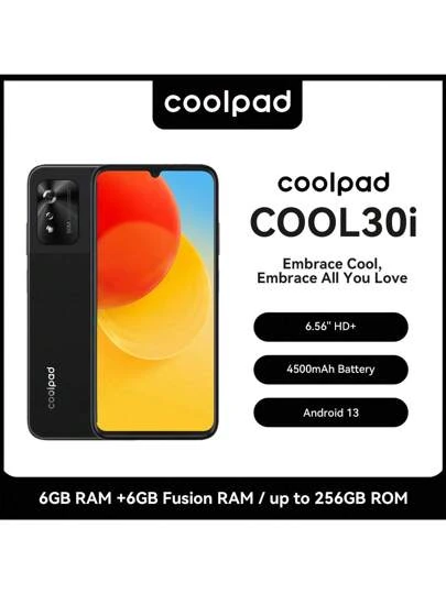 Coolpad COOL 30i, Android 13, Black, CPU:G37, 6+256, 6.56
