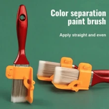 1 Set de 2 en 1 Pincel para pintar bordes con guía de separación de colores, mango de plástico duradero, herramienta de pintura de uso múltiple DIY para enmarcar, pared, ventana y borde de techo, ligero, herramientas separadoras de pintura de látex precisas - Unitalla - Ver 5