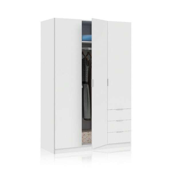 Duehome Armário Low Cost 3 portas 3 gavetas