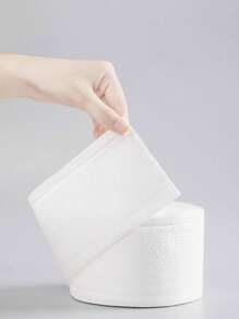 1入組滌綸一次性洗臉巾 - 白色 - 查看 4