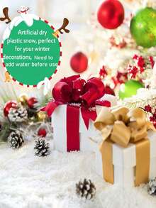 Meching 10,6 Ounces/300g Đồ trang trí tuyết giả - Tuyết nhân tạo dùng để trang trí Giáng sinh, Tuyết giả dùng để trưng bày tại làng thủ công - Bông tuyết nhựa khô ngay lập tức dùng để trang trí ngày lễ Đồ thủ công trưng bày mùa đông (Cần thêm nước trước khi sử dụng) Đồ trang trí sinh nhật Giáng sinh Quà tặng Giáng sinh Trang trí Giáng sinh - trắng - Xem 6