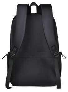 1pc Waterproof And Wear-Resistant Men's Large Capacity Backpack, Travel School Bag, College, School Casual Backpack Solid Color Backpack, Sports Vacation Essentials, Lightweight Adjustable Shoulder Straps, Zipper, Simple Men's Backpack, Nylon, Vacation Portable Travel Bag, Business Casual Retro Holiday Travel Backpack, Men's Gift School Bag, Back To School Supplies, School Backpack, Backpack For School, Back To School Backpack, School Bookbag, Big Backpack, Backpack School, Back To School Bags, Laptop Compartment, Suitable For Teen Girls Women College Students, Teacher, White-Collar Workers, Perfect For Back To School, First Day Of School, Work, Business, Commute, Office Bag