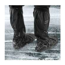 1 Pair Of Motorcycle Galoshes/Boots/Rain Shoes [Waterproof; Rubber; 4 Sizes; ] - Black - View 3
