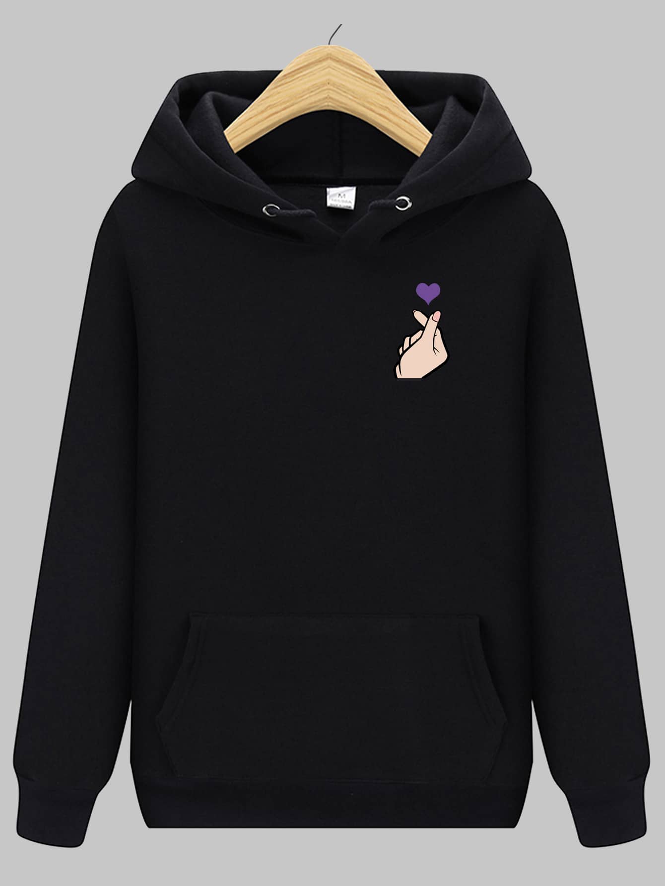 Women's Men's Sweatshirt Blouse Print I PURPLE YOU Kpop Korean - 黑色 - 查看 1